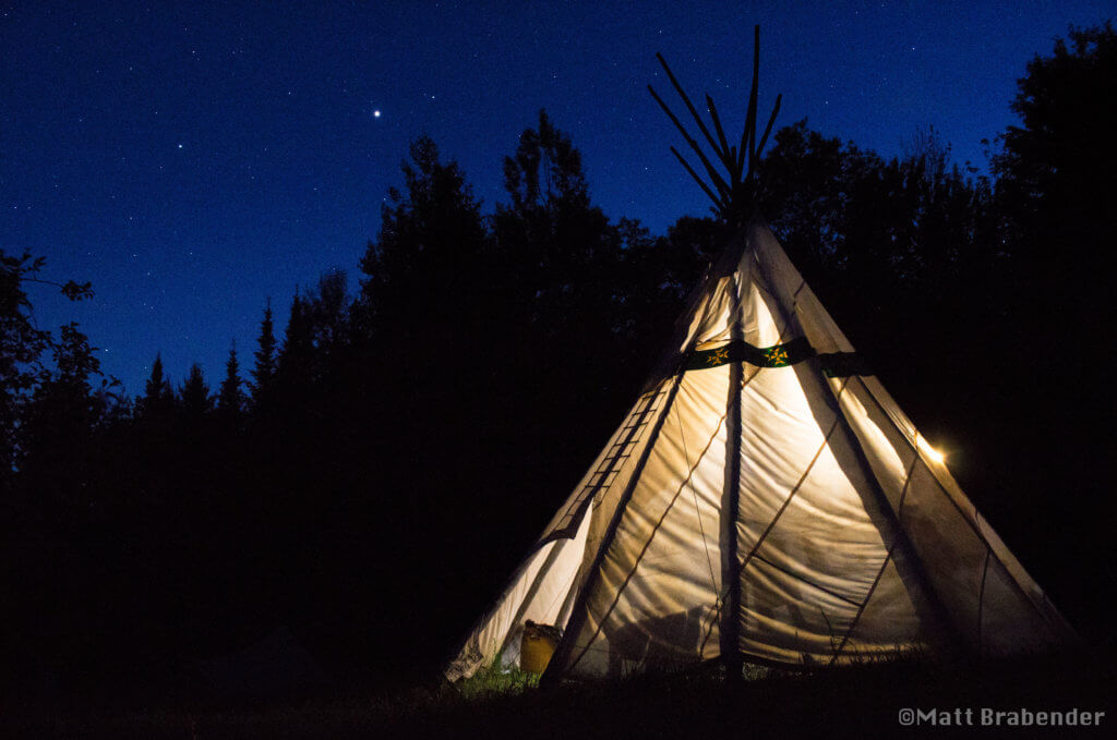 2017 NFCT Intern Matt Brabender's photo of a lit tent