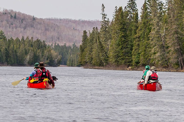 paddlers on the lake
