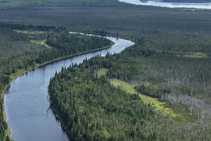 long stretch of river