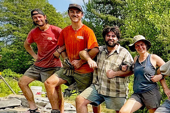 Trail crew posing